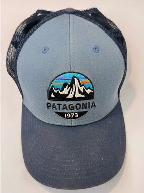 !!!!!! SOLD !!!!!!! Men's OS Blue Distressed Ridge Snapback Gorpcore Hat